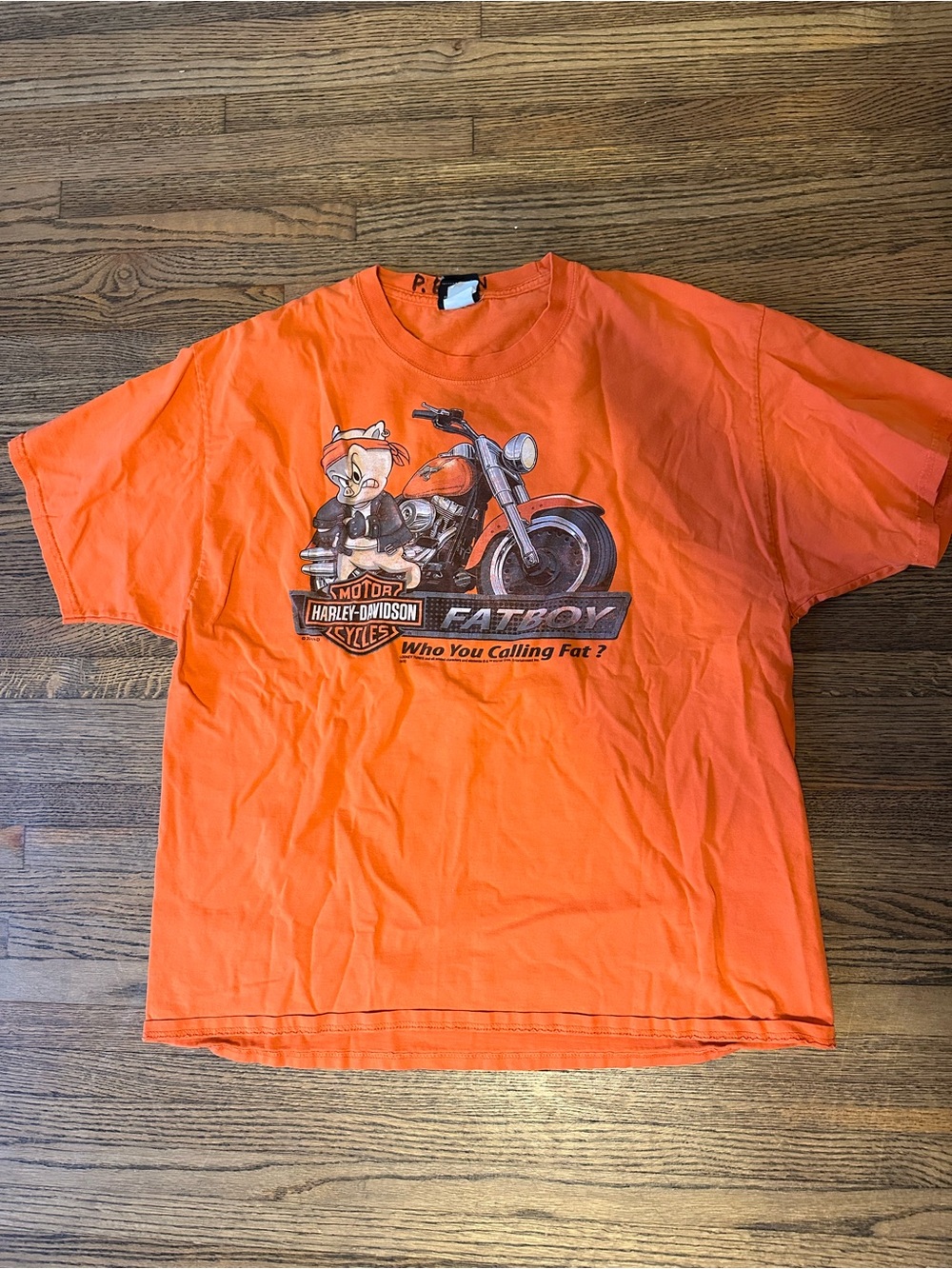 Harley-Davidson Orange Fat Boy Graphic T-Shirt